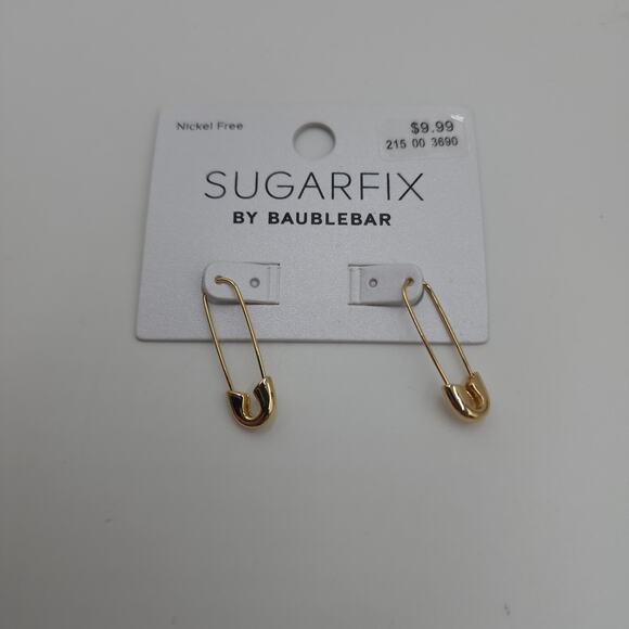 Sugarfix by Baublebar Bundle of Twelve Earrings Safety Pin Hoops - Picture 6 of 6